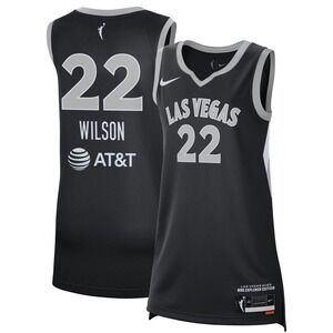 NWT Women's Nike Las Vegas Aces A'ja Wilson Explorer Edition Jersey -Small-Black